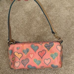 Pink Heart Dooney & Burke Mini Pochette